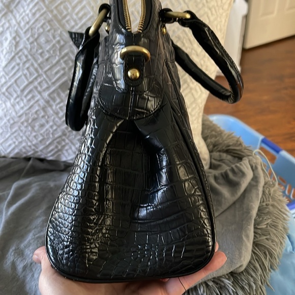Brahmin 'Louise Rose' Croc Embossed Satchel - Picture 5 of 7